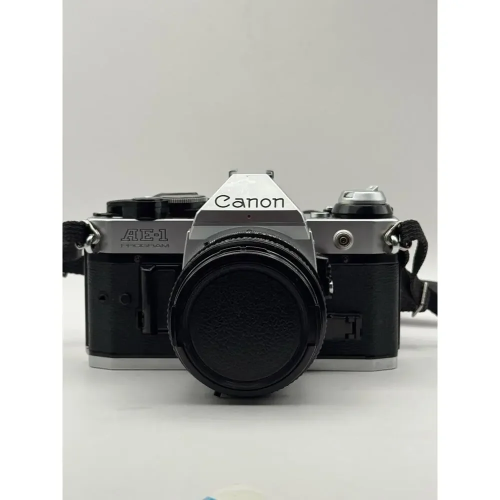 Canon AE-1 Program 35mm SLR Film Camera Manual Focus Vintage Camera Japan Used